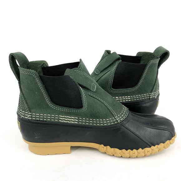 L.L. BEAN Womens Bean 6.5" Chelsea Boots US 9 M Sage Gum Leather NWOB - Picture 4 of 12